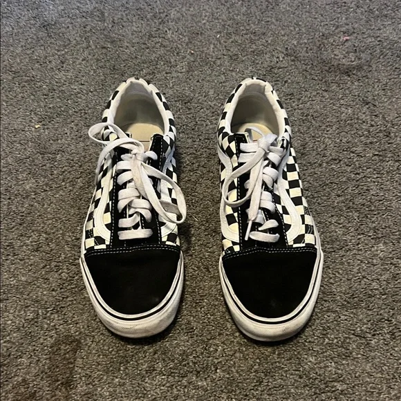 Vans Black and White Checkerboard Shoes - Picture 2 of 6